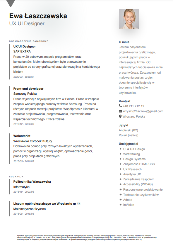CV Template Preview