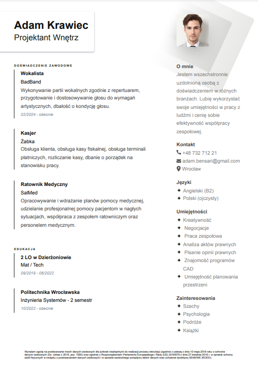 CV Template Preview